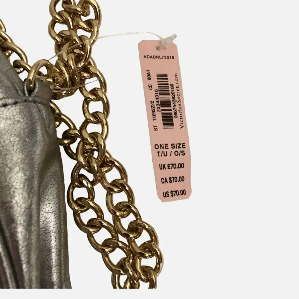 Victoria's Secret Crossbody Bag Silver Gold Chain Snake